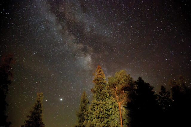 View of the Milky Way in the Bruce Peninsula National Park.